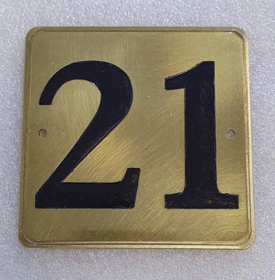 Brass Door Number Plaques 80x80mm