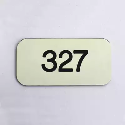 Locker rectangular number plate