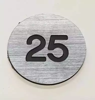 Engraved laminate Locker number