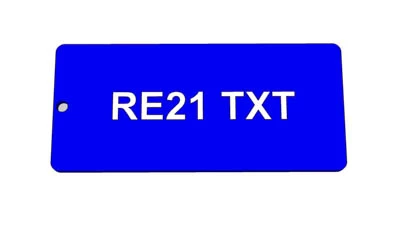 Large Car Registration Key Fobs (70x40mm)