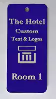 Hotel key fob with logo